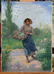 Picking flowers, 1897